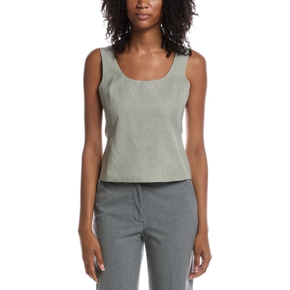 Rmn Studios Womens Square Neck Tailored Top, White